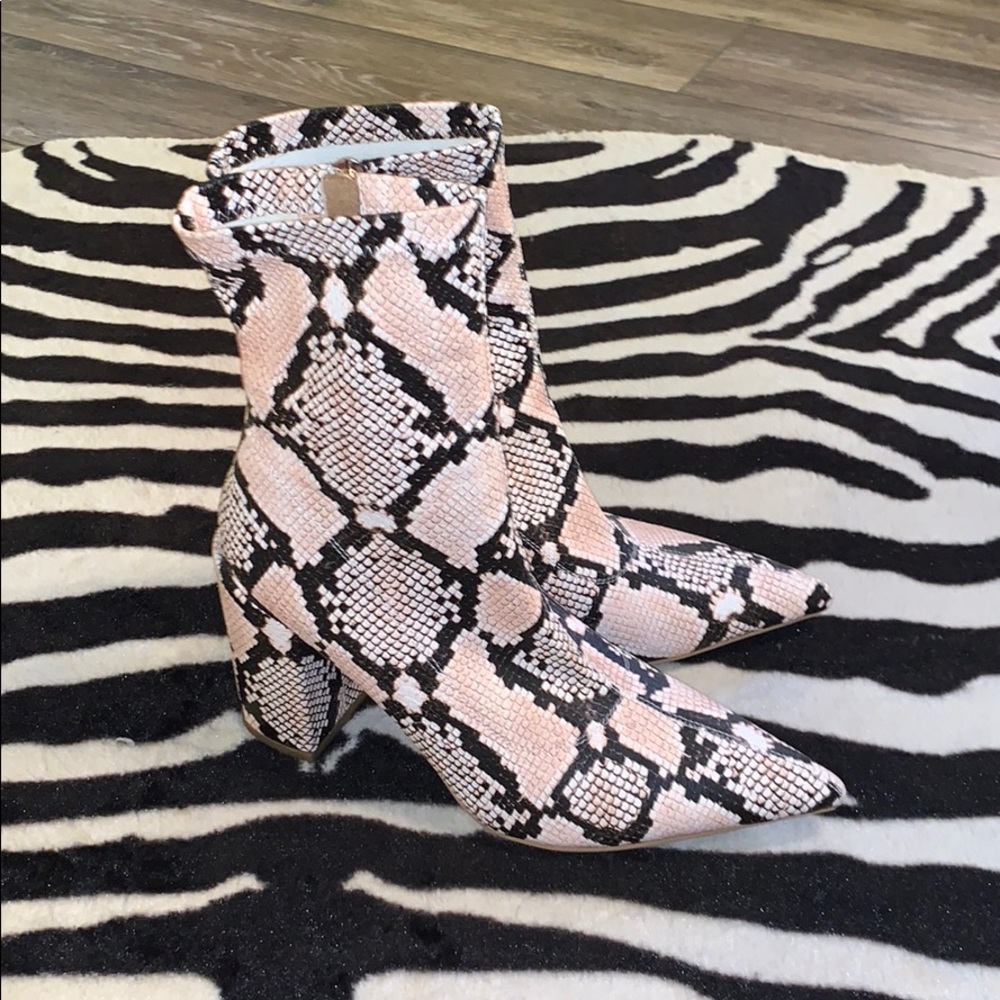 PLT Snake Print Booties